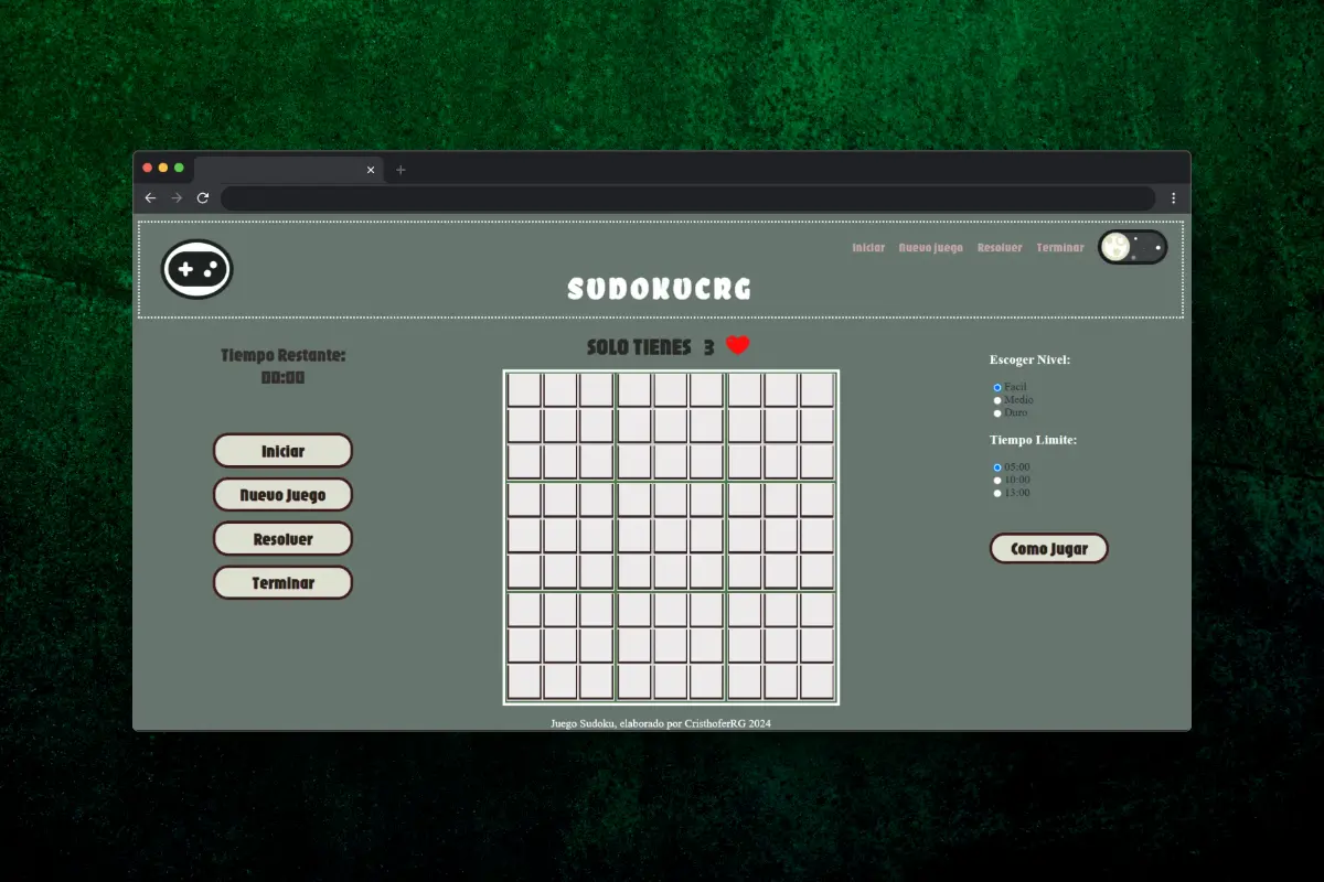 Imagen del Proyecto Sudoku Game